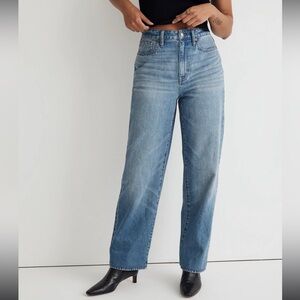 Madewell Curvy Baggy Straight Jeans in Letica Wash